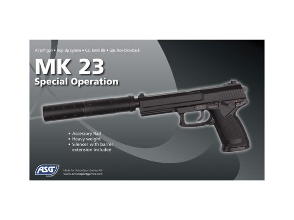 ASG MK23 SOCOM Pistol With Suppressor - Image 9