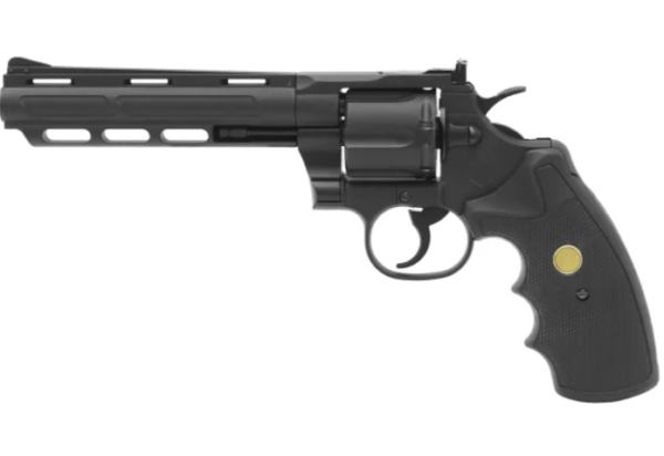 King Arms 6 Python 357 Custom I CO2 Airsoft Revolver Black - Image 6