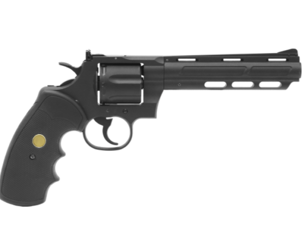 King Arms 6 Python 357 Custom I CO2 Airsoft Revolver Black - Image 2