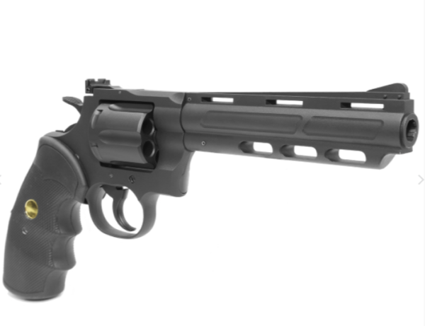 King Arms 6 Python 357 Custom I CO2 Airsoft Revolver Black - Image 3