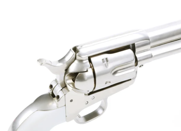 King Arms SAA.45 Peacemaker Airsoft Gas Revolver S – Silver - Image 2