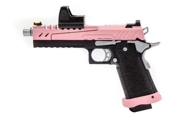 Vorsk Hi-Capa 5.1S (split slide) + RDS GBB Pistol (Pink Slide)